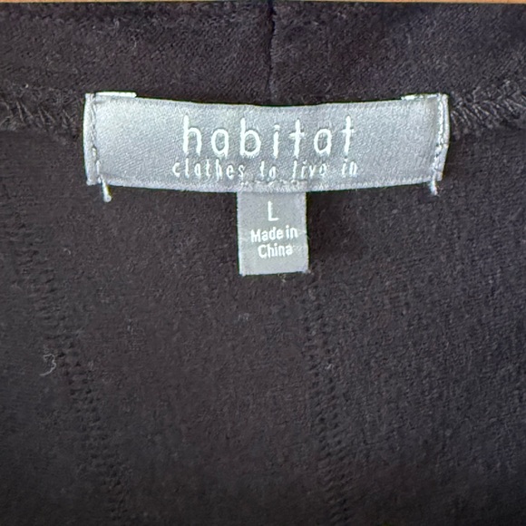 Habitat Boho Black Cotton Textured Cowl Neck Long Sleeve Tunic Dress Lagenlook - Picture 10 of 10